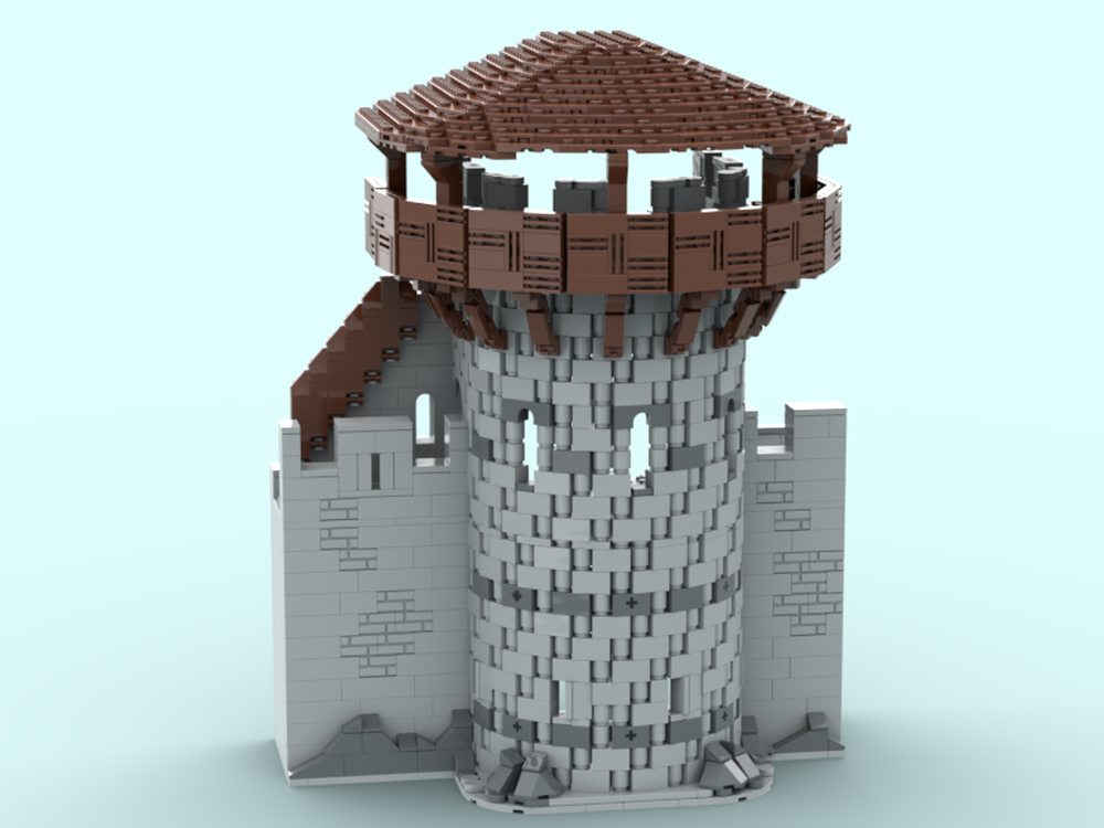 Lego D-shaped Wall Tower