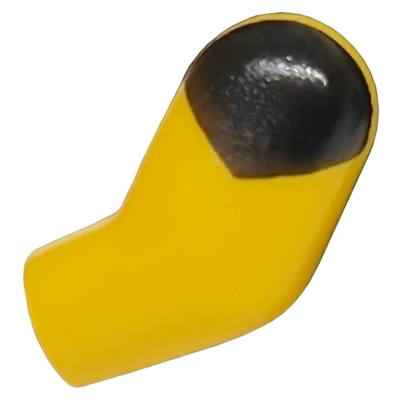 Lego Arm, Left with Black Shoulder Pattern / Bright Light Orange
