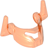 Lego Headwear Accessory Visor with Horns / Trans-Neon Orange