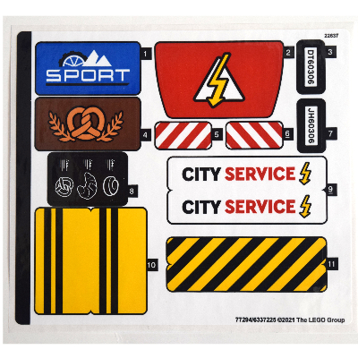 Lego Sticker Sheet for Set 60306-1
