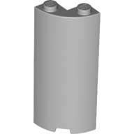 Lego Cylinder Quarter 2 x 2 x 5 (Wall) / Light Bluish Gray