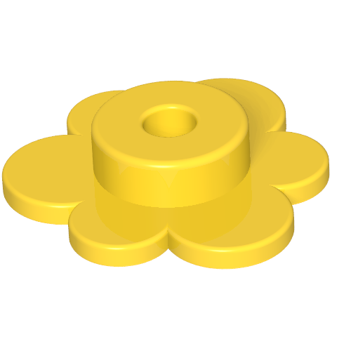 Lego Plant, Flower - Small / Yellow