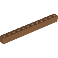 Lego Brick 1 x 12 / Medium Nougat