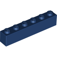 Lego Brick 1 x 6 / Dark Blue