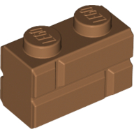 Lego Brick Special 1 x 2 with Masonry Brick Profile / Medium Nougat