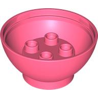 Lego Duplo Egg, Bottom 4 x 4 x 1 3 / 4 / Coral