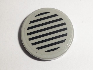 Lego Tile, Round 2 x 2 with Black Stripes on Transparent Background Pattern (Sticker) - Set 5541