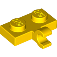 Lego Plate Special 1 x 2 with Clip Horizontal on Side / Yellow