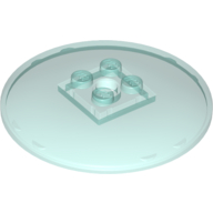 Lego Dish 6 x 6 Inverted (Radar) with Solid Studs / Trans-Light Blue