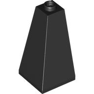 Lego Brick Sloped 75° 2 x 2 x 3 Double Convex / Black