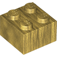 Lego Brick 2 x 2 / Pearl Gold