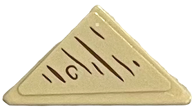 Lego Tile, Modified 2 x 2 Triangular with Wood Grain Pattern (Sticker) - Set 21326 / Tan