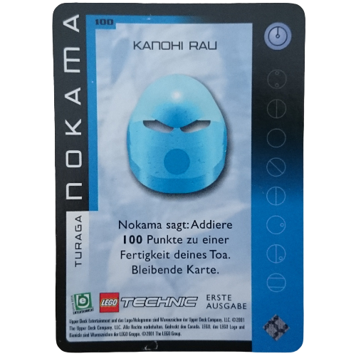 Lego Trading Card, Bionicle Game: QftM - 100 Turaga - Nokama - Kanohi Rau / [No Color/Any Color]
