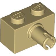 Lego Brick Special 1 x 2 with Pin / Tan