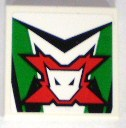 Lego Tile 2 x 2 with World Racers Team Extreme Logo Pattern (Sticker) - Set 8898