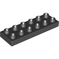 Lego Duplo Plate 2 x 6 / Black
