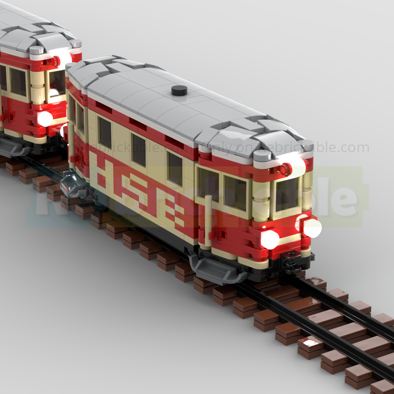 Lego Narrow Gauge 6W German Train GHE T 1 of the HSB - Harzer Schmalspurbahn Dieseltriebwagen