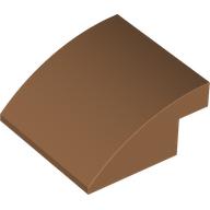 Lego Brick Curved 4 x 4 x 1 2 / 3 / Medium Nougat