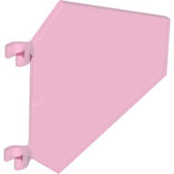 Lego Flag 5 x 6 Hexagonal with U Clips / Trans-Dark Pink