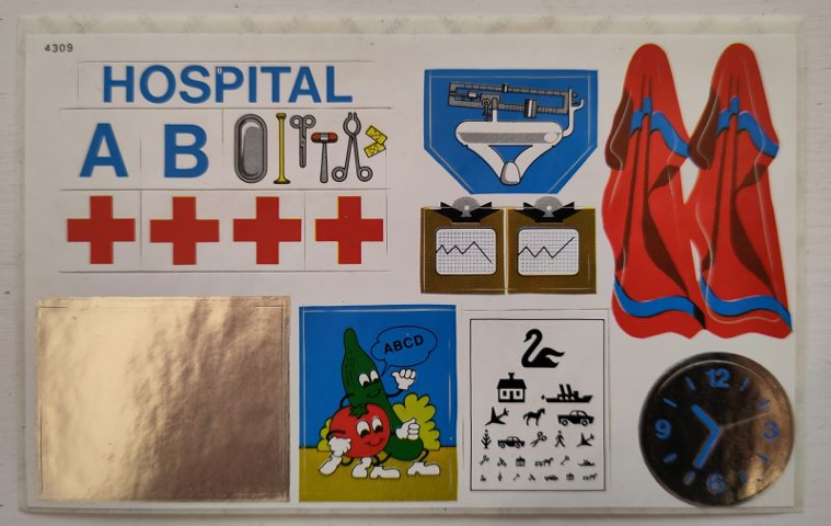 Lego Sticker Sheet for Set 231-1, Single Sheet