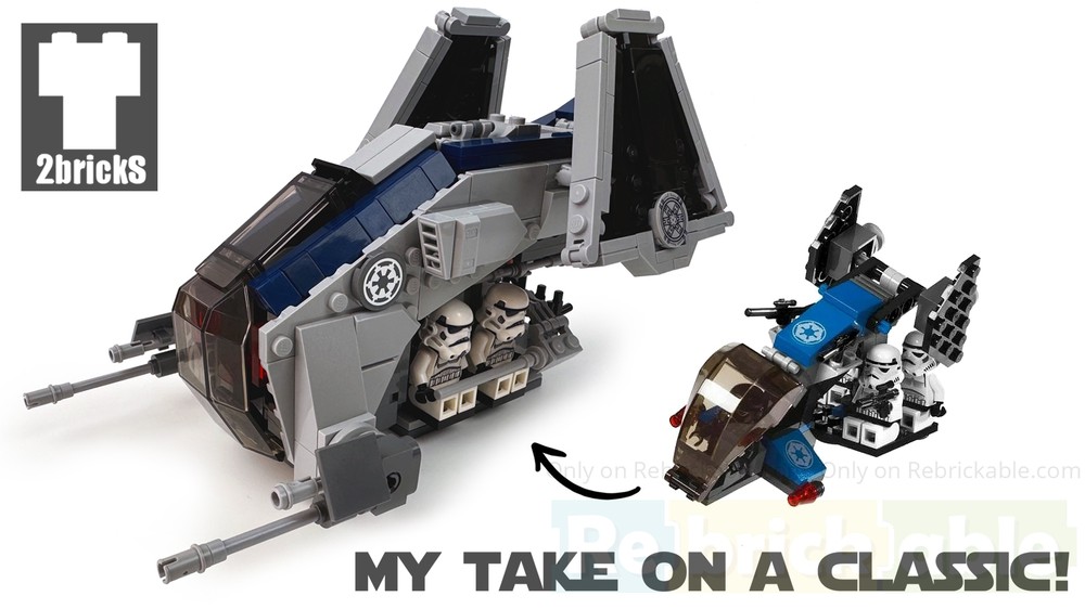Lego Imperial Dropship (Set 7667 modern reimagining!)