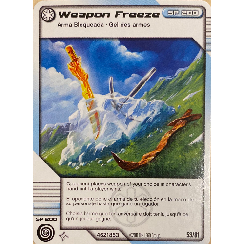 Lego Trading Card, Ninjago Deck #1: 53 - Weapon Freeze - International Version / [No Color/Any Color]