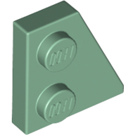 Lego Wedge Plate 2 x 2 Right / Sand Green