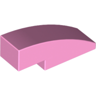 Lego Brick Curved 3 x 1 No Studs / Bright Pink