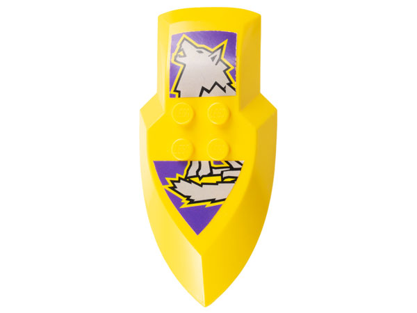 Lego Large Figure Shield, Danju (Nestlé Promotional) with Wolf Pattern (Stickers) - Set 4946