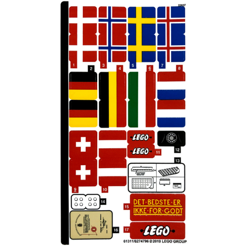 Lego Sticker Sheet for Set 4000034-1