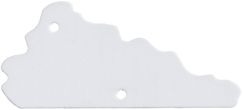 Lego Foam Part for Set 3148 - Scala Snow Mountain with 2 Holes / White