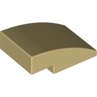 Lego Brick Curved 3 x 2 No Studs / Tan