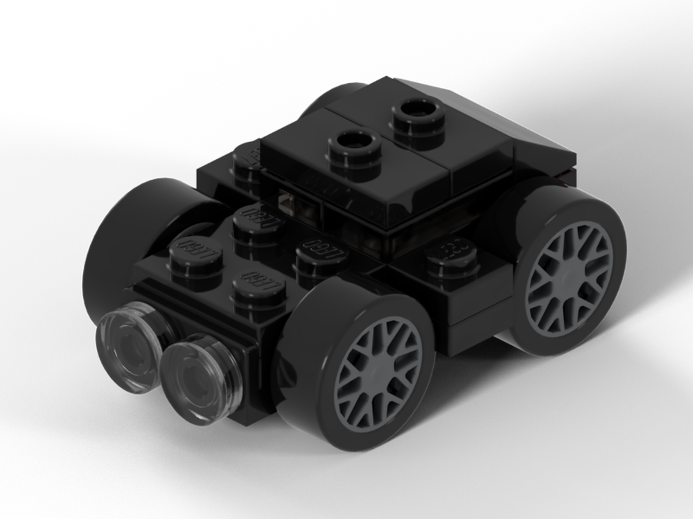 Lego Smallest drivable Family Car (black) with rubber tyres