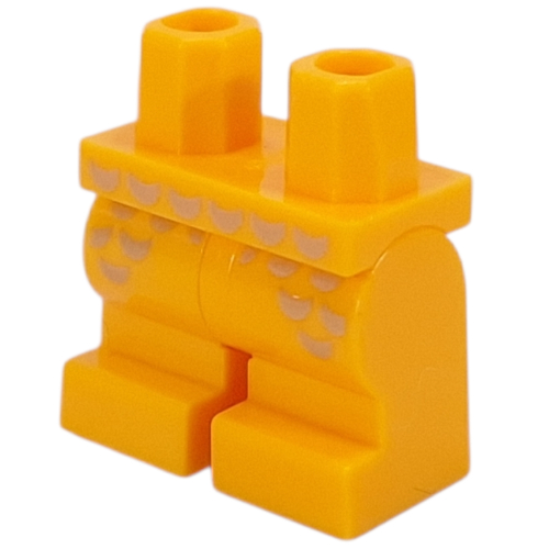 Lego Hips and Bright Light Orange Medium Legs with Gold Scales print / Bright Light Orange