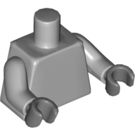 Lego Torso, Light Bluish Gray Arms, Dark Bluish Gray Hands [Plain]