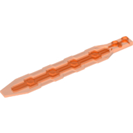 Lego Large Figure Weapon, Sword 1 x 13 with 1x2 Plate, Angled Side Extensions, Textured Panel Inset with Hexagons