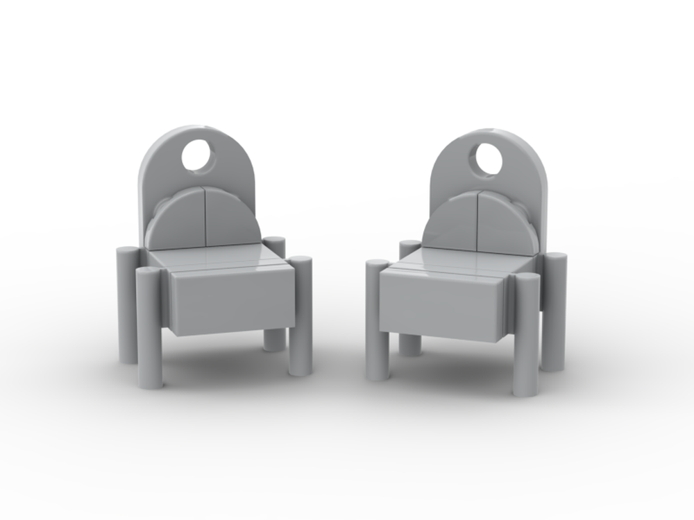 Lego Garden Chairs - Minifig Scaled