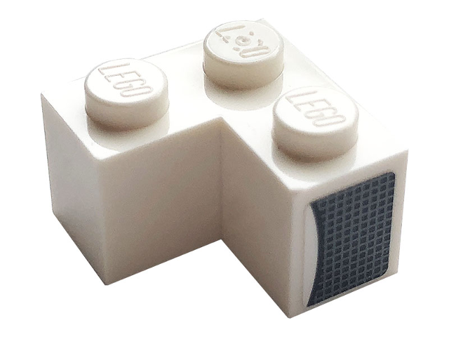 Lego Brick 2 x 2 Corner with Grille Pattern Model Right Side (Sticker) - Set 76897