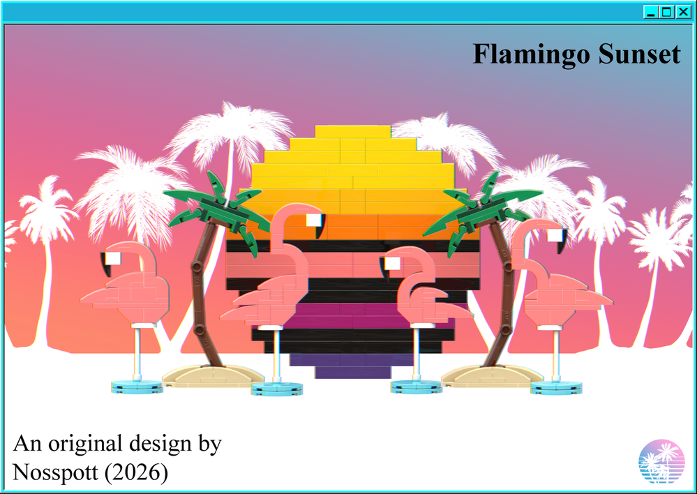 Lego Flamingo Sunset