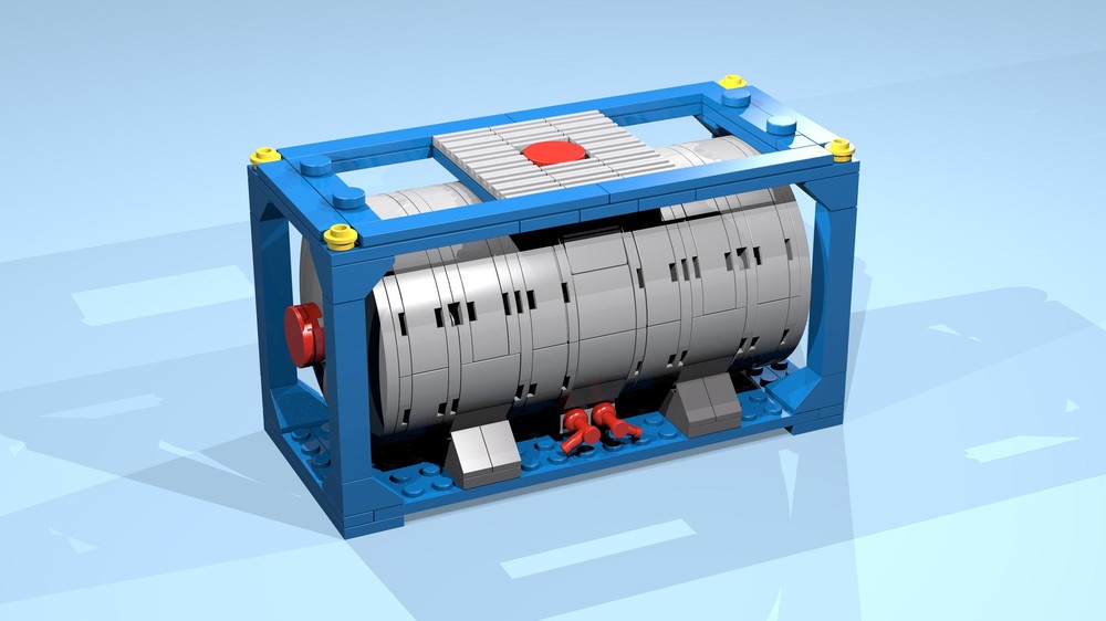 Lego 20-Feet Container (8 studs wide) with gray Tank