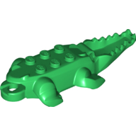 Lego Animal Body Part, Alligator / Crocodile Body New Style / Green