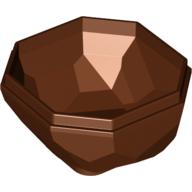 Lego Rock Boulder, Bottom / Reddish Brown