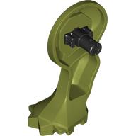 Lego Animal Body Part, Dinosaur, Triceratops / Ankylosaurus Leg, Right, Front, with Pin [Plain] / Olive Green