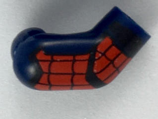 Lego Arm, Right with Black and Red Webbing, Chevron Pattern