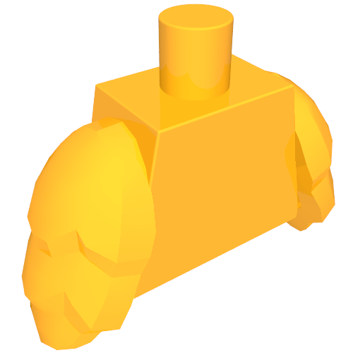 Lego Torso with Bird Wings [Plain] / Bright Light Orange