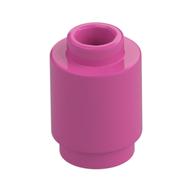 Lego Brick Round 1 x 1 Open Stud / Medium Dark Pink