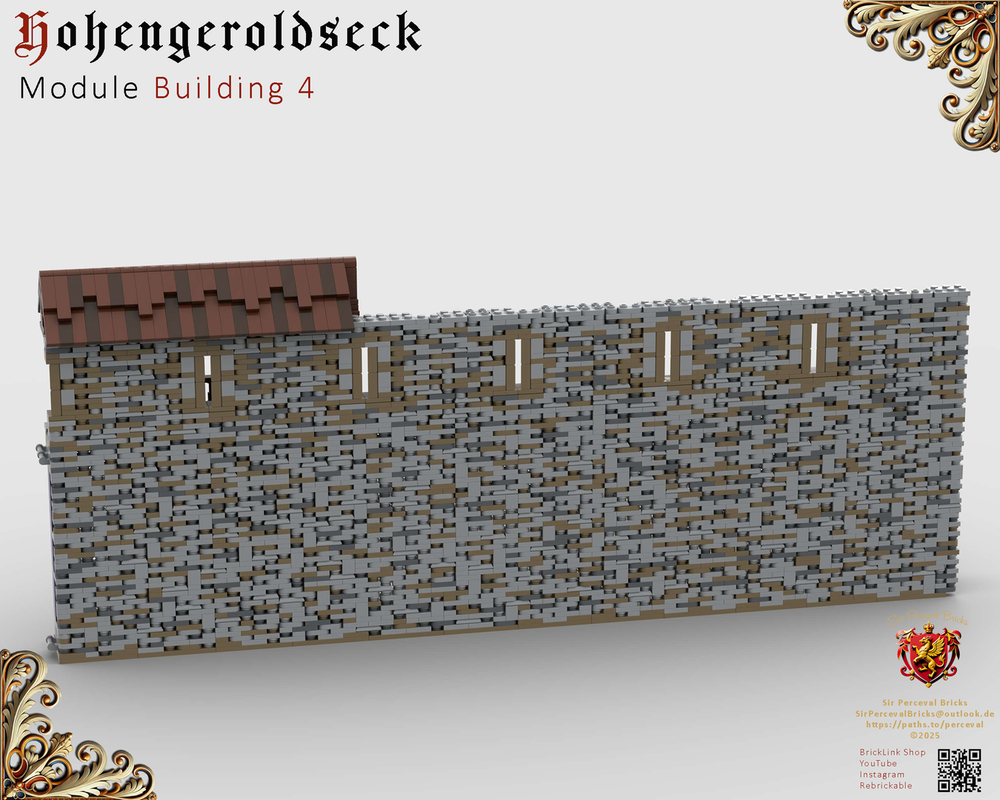 Lego Building 04 Castle Hohengeroldseck - Castle wall (Castle Part 1)