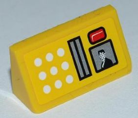 Lego Slope 30 1 x 2 x 2/3 with Buttons, Card Swipe and Screen Pattern (Sticker) - Set 8186