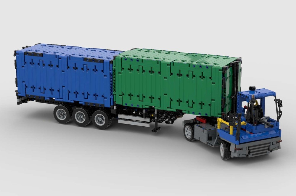 Lego container terminal 1:21| terminal tractor + trailer + containers
