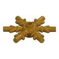 Lego Snowflake / Star 4 x 4 / Pearl Gold